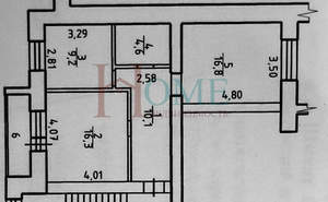 2-к квартира, на длительный срок, 59м2, 9/10 этаж