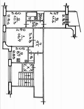 3-к квартира, на длительный срок, 64м2, 4/9 этаж