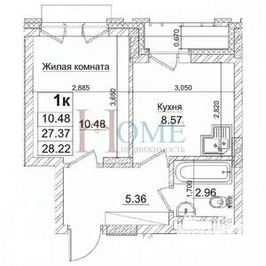 1-к квартира, на длительный срок, 28м2, 10/29 этаж