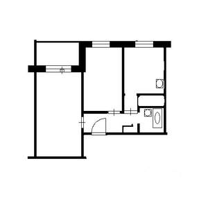 2-к квартира, на длительный срок, 44м2, 3/9 этаж