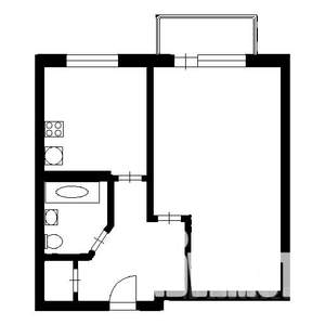 1-к квартира, на длительный срок, 30м2, 4/5 этаж