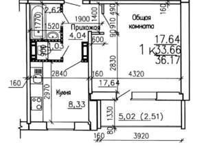 1-к квартира, на длительный срок, 34м2, 6/10 этаж