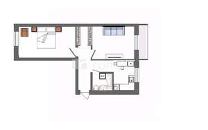 2-к квартира, на длительный срок, 45м2, 2/5 этаж