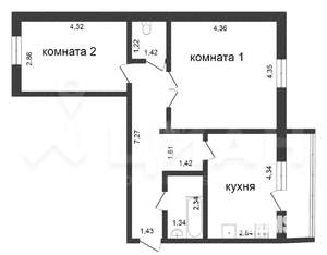 2-к квартира, на длительный срок, 63м2, 3/10 этаж