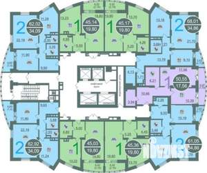 1-к квартира, на длительный срок, 45м2, 14/25 этаж