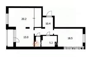 2-к квартира, на длительный срок, 74м2, 11/16 этаж