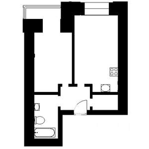 2-к квартира, на длительный срок, 44м2, 18/25 этаж