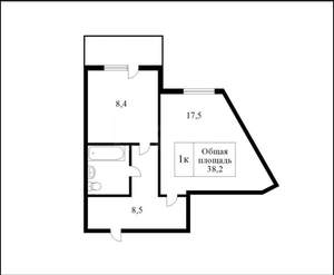 1-к квартира, на длительный срок, 43м2, 5/11 этаж