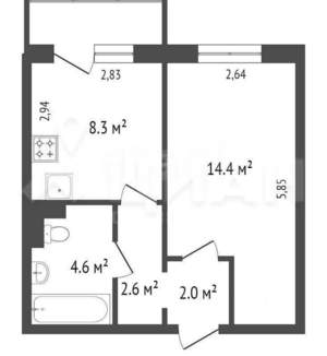 1-к квартира, на длительный срок, 35м2, 2/10 этаж