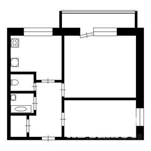 2-к квартира, на длительный срок, 43м2, 4/9 этаж