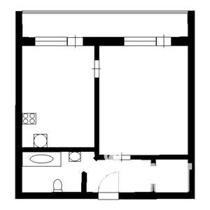 1-к квартира, на длительный срок, 46м2, 5/10 этаж