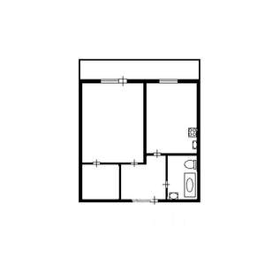 1-к квартира, на длительный срок, 29м2, 4/5 этаж