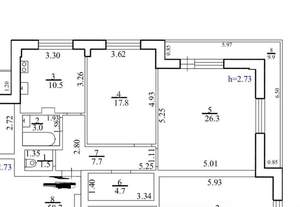 2-к квартира, на длительный срок, 71м2, 11/17 этаж