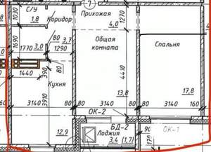 2-к квартира, на длительный срок, 57м2, 15/17 этаж