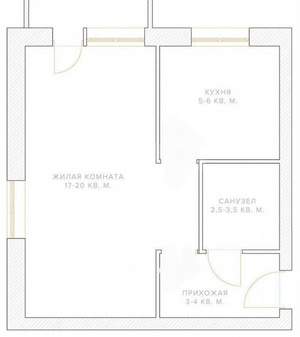 1-к квартира, на длительный срок, 32м2, 4/5 этаж