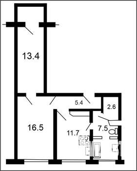 3-к квартира, на длительный срок, 64м2, 10/10 этаж