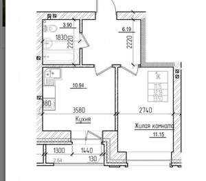 1-к квартира, на длительный срок, 33м2, 10/22 этаж