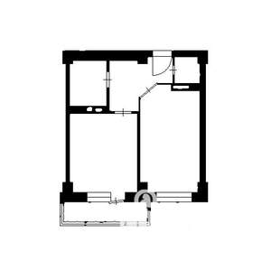 1-к квартира, на длительный срок, 43м2, 4/22 этаж