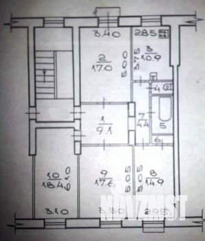 4-к квартира, вторичка, 99м2, 4/5 этаж