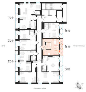1-к квартира, вторичка, 43м2, 17/18 этаж