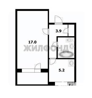 1-к квартира, вторичка, 29м2, 9/9 этаж