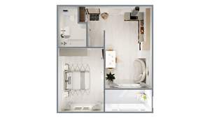 1-к квартира, вторичка, 42м2, 6/14 этаж