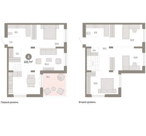 4-к квартира, вторичка, 143м2, 15/15 этаж