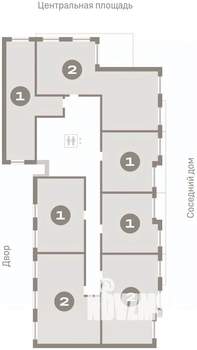 2-к квартира, вторичка, 57м2, 8/8 этаж