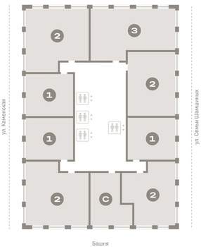 3-к квартира, вторичка, 90м2, 19/30 этаж