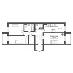 3-к квартира, вторичка, 96м2, 10/19 этаж
