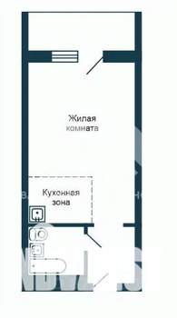 Студия квартира, вторичка, 28м2, 7/17 этаж