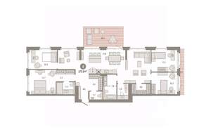 4-к квартира, вторичка, 174м2, 2/14 этаж