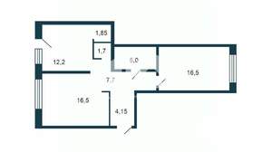 3-к квартира, вторичка, 70м2, 21/25 этаж