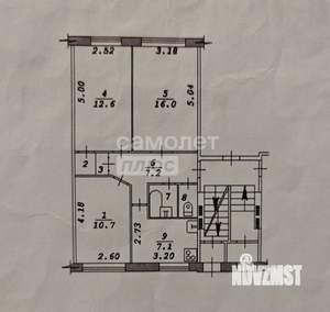 3-к квартира, вторичка, 58м2, 1/5 этаж