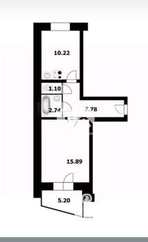 1-к квартира, вторичка, 40м2, 5/11 этаж
