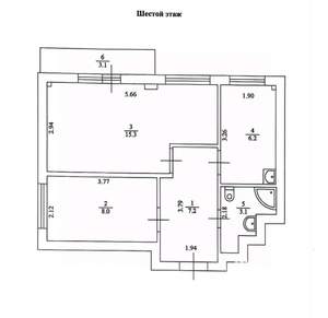 2-к квартира, вторичка, 40м2, 6/17 этаж