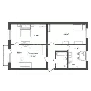 3-к квартира, вторичка, 60м2, 5/5 этаж