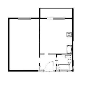2-к квартира, вторичка, 46м2, 8/17 этаж