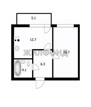 1-к квартира, вторичка, 40м2, 9/10 этаж