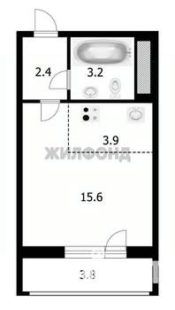 1-к квартира, вторичка, 29м2, 8/17 этаж