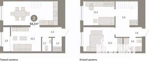 2-к квартира, вторичка, 94м2, 15/15 этаж