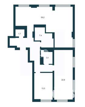 3-к квартира, вторичка, 111м2, 25/25 этаж