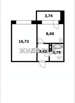 1-к квартира, вторичка, 33м2, 3/10 этаж