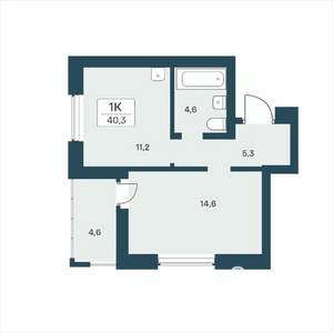 1-к квартира, вторичка, 40м2, 2/17 этаж