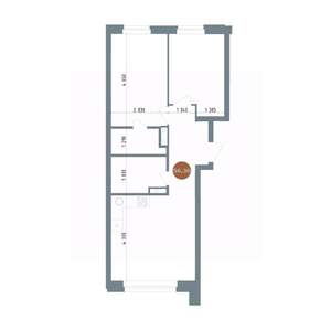 3-к квартира, вторичка, 56м2, 5/9 этаж