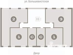 2-к квартира, вторичка, 82м2, 3/8 этаж