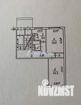 2-к квартира, вторичка, 44м2, 1/5 этаж