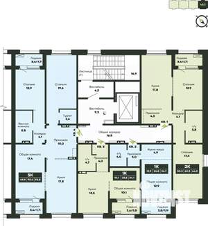 3-к квартира, вторичка, 94м2, 4/14 этаж