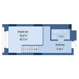 1-к квартира, вторичка, 40м2, 30/30 этаж