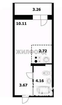 1-к квартира, вторичка, 21м2, 15/18 этаж